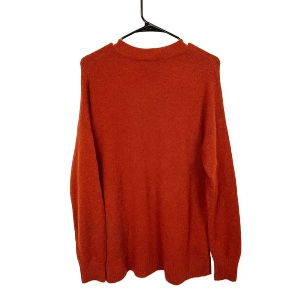 Madewell Bartlett V-Neck Pullover Sweater in Coziest Yarn Oversized Maro… - Picture 6 of 14